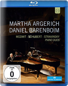 Martha Argerich Daniel Barenboim Mozart Stravinsky Piano Duos |   Blu-Ray